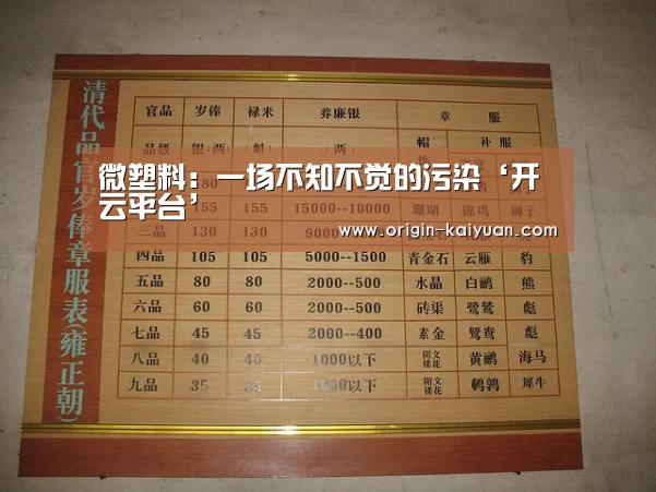 微塑料:一场不知不觉的污染‘开云平台’(图3) 开元棋牌官网